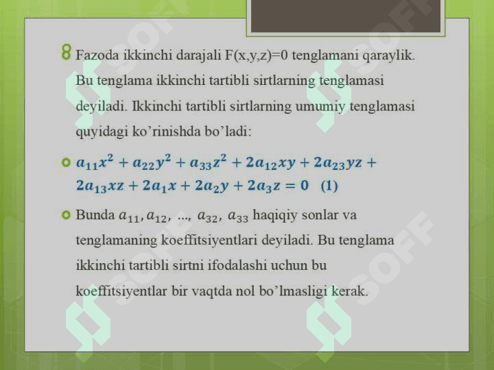 CHIZIQLI ALGEBRA VA ANALITIK GEOMETRIYA 4