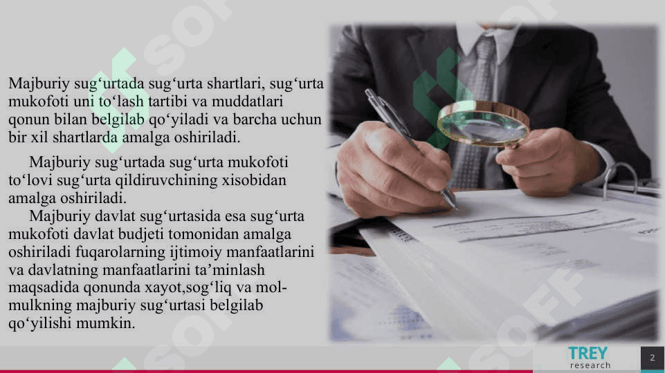 Davlat majburiy sug’urtasi va uning turlari 2