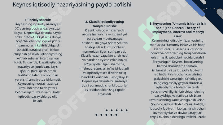 Keynsning daromadlar va xarajatlar modeli 4