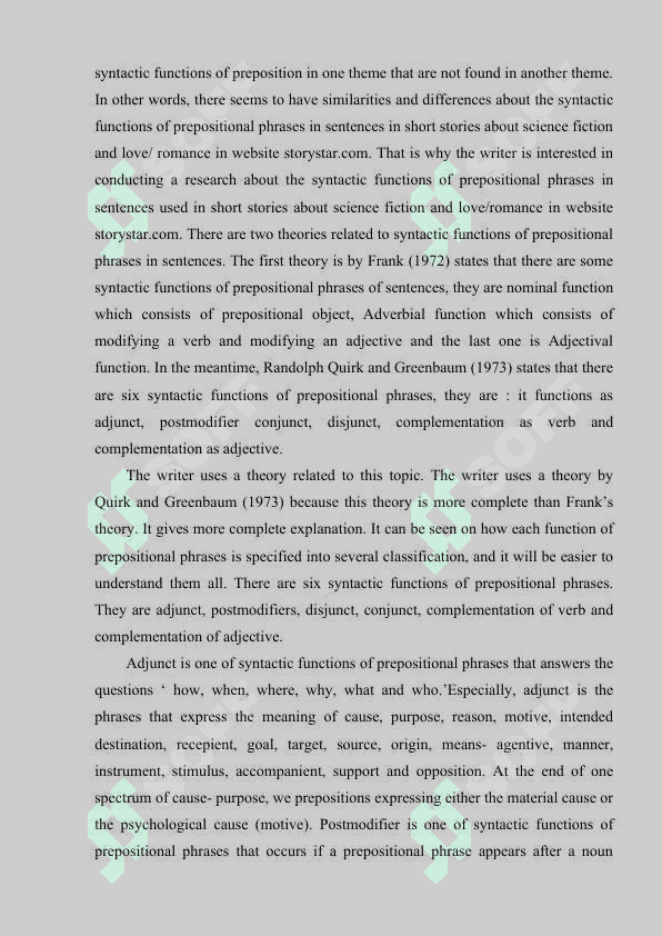 Syntactic functions of the prepositional phrase 5