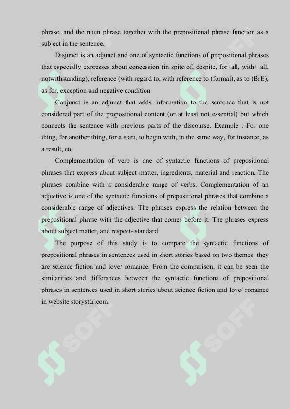 Syntactic functions of the prepositional phrase 6