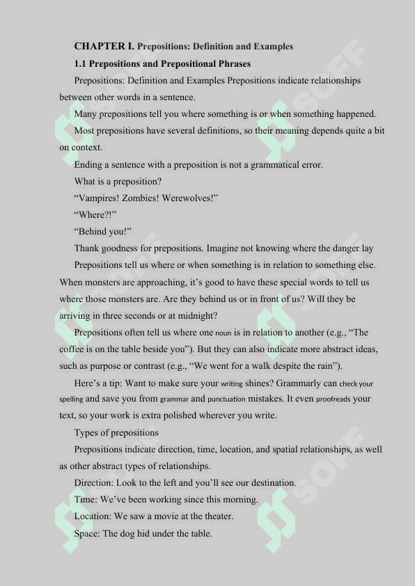 Syntactic functions of the prepositional phrase 7