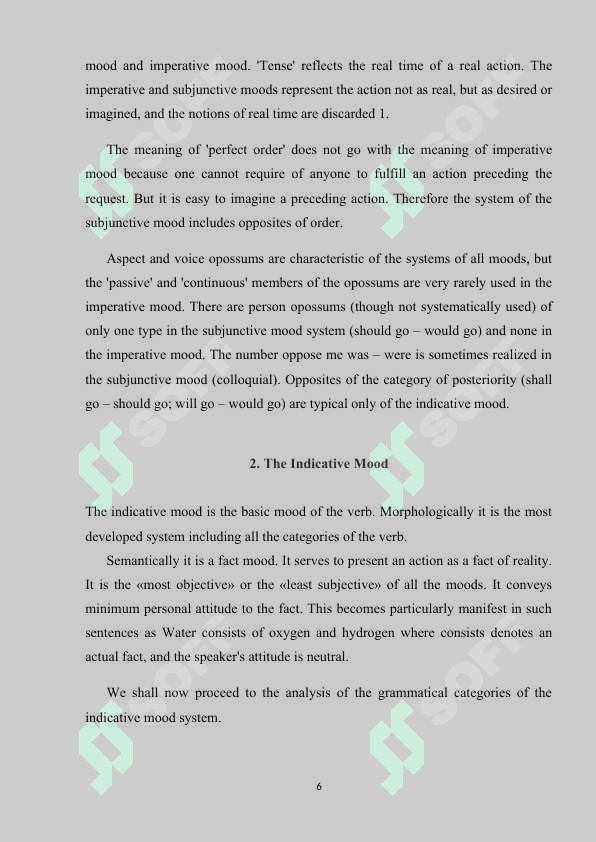 Category of mood in modern English. 6