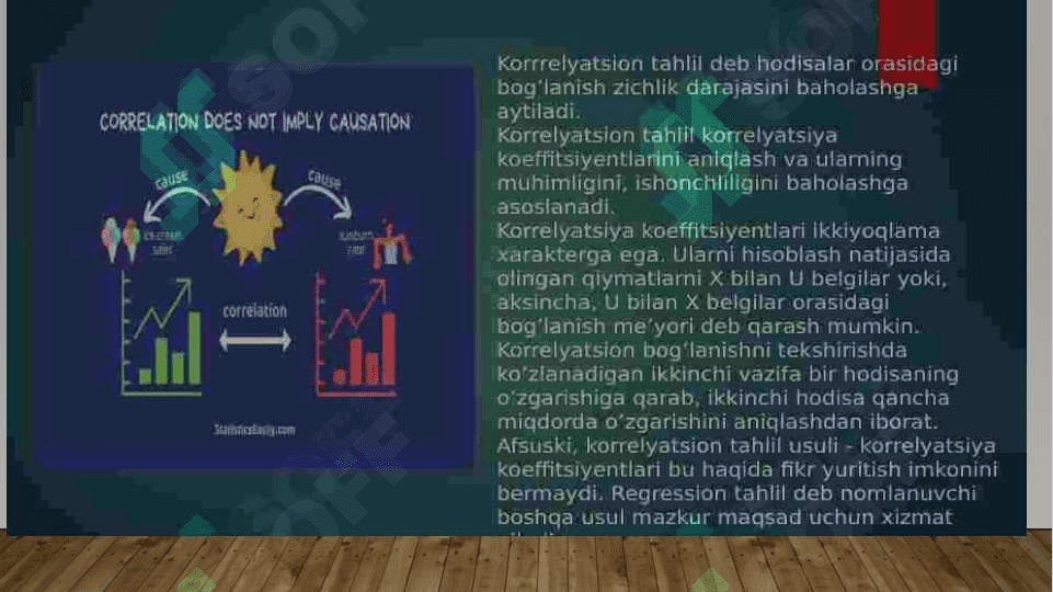Juft korrelyastion bog’lanish zichligini ranglar korrelyastiyasi yordamida aniqlash usullari 4