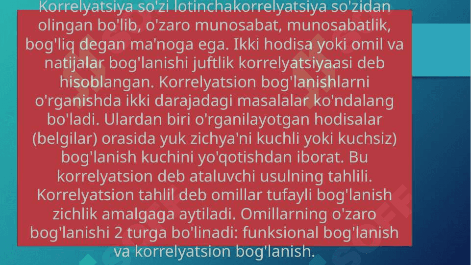 Juft korrelyastion bog’lanish zichligini ranglar korrelyastiyasi yordamida aniqlash usullari 7