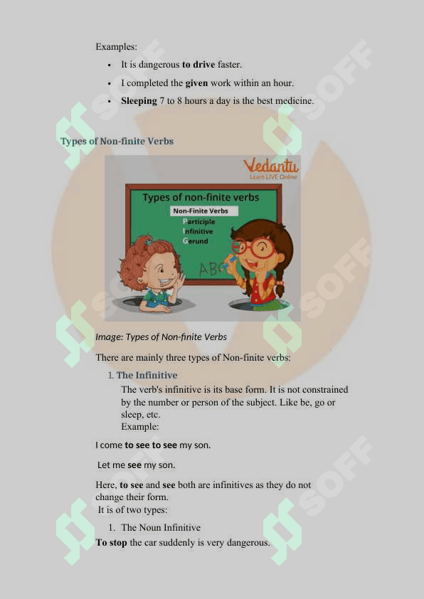 Non-finite forms of the verb. 4