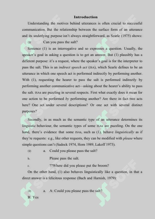 Indirect speech acts, clause types and discourse functions. 2