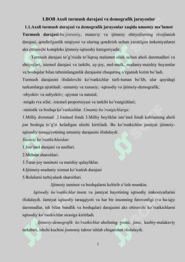 AXOLI TURMUSH DARAJASI VA DEMOGRAFIK JARAYONLARNI PROGNOZLASH. 3