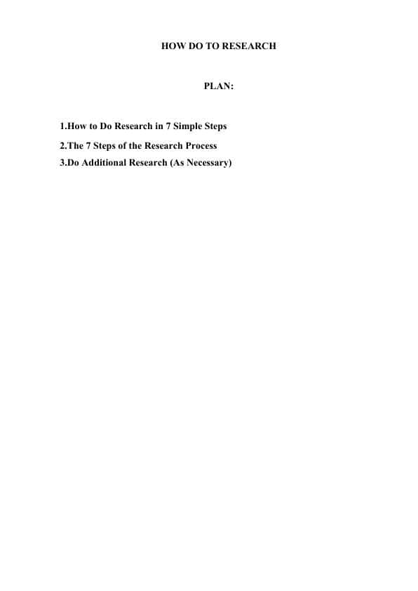 HOW DO TO RESEARCH