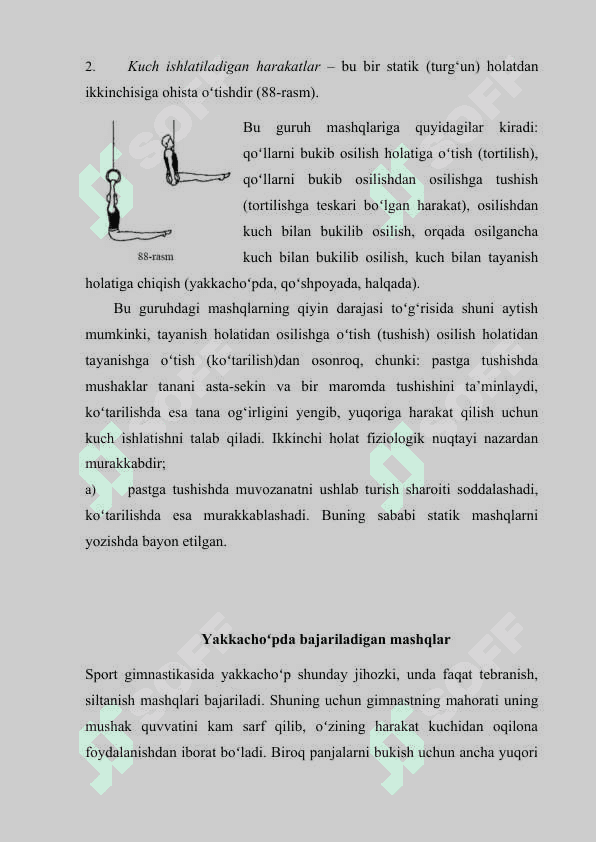 Gimnastika sport jihozlarida mashqlar bajarish bo’yicha mahoratini oshirish. 4