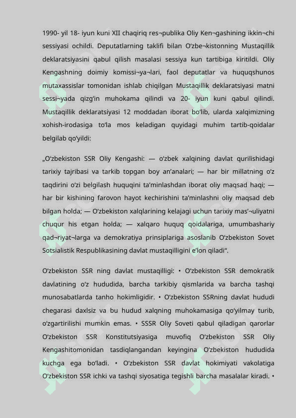 QAYTA QURISH DAVRIDA O'ZBEKISTON 2