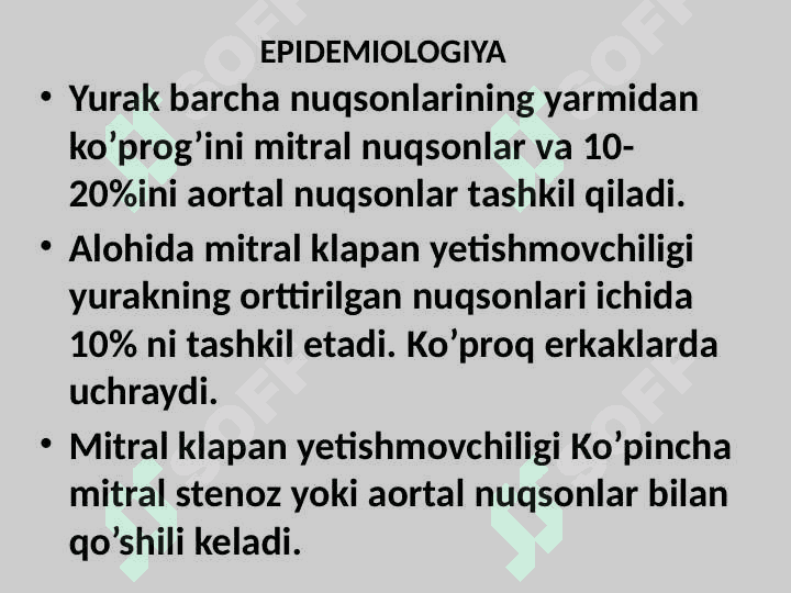 Yurakning mitral va aortal klapan yetishmovchiliklari 4