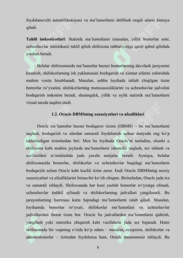 «Octave dasturida chiziqli interpolyatsiya masalalarini yechish» mavzusida    BITIRUV MALAKAVIY ISHI 8
