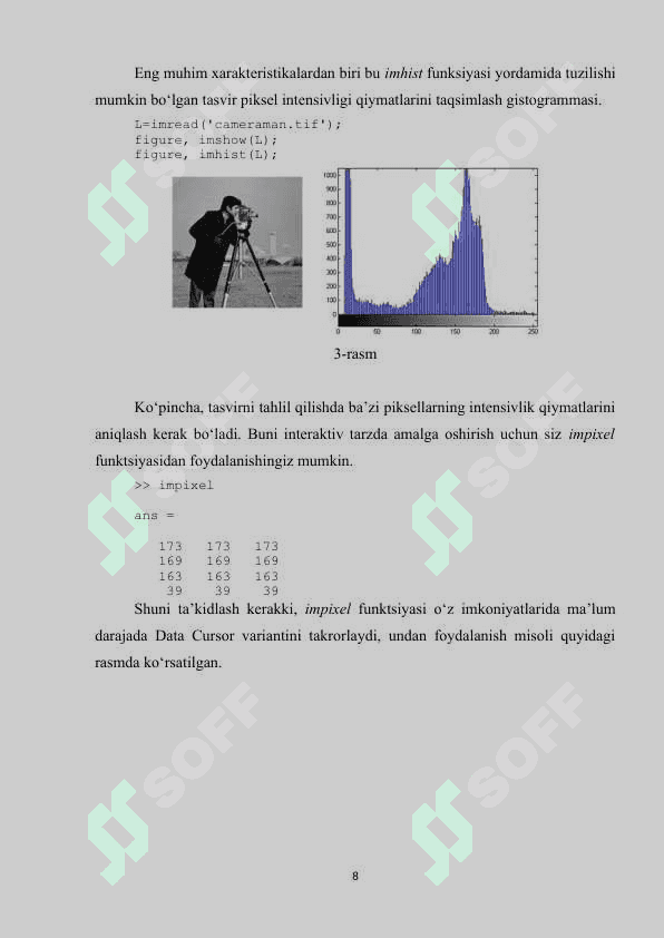 MATLAB MUHITIDA TASVIRLARNI QAYTA ISHLASHNING USULLARI 7