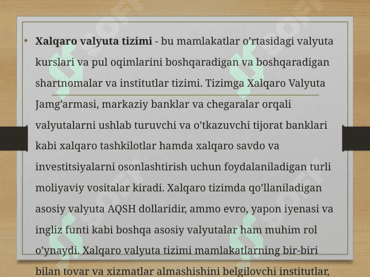 Xalqaro valyuta tizimi va siyosati 3