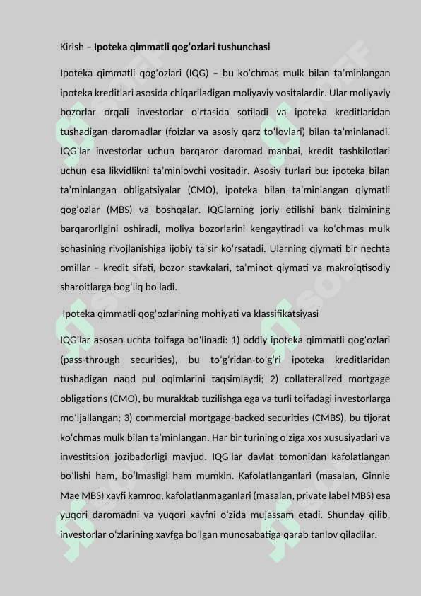 Ipoteka qimmatli qog'ozlar qiymati 3