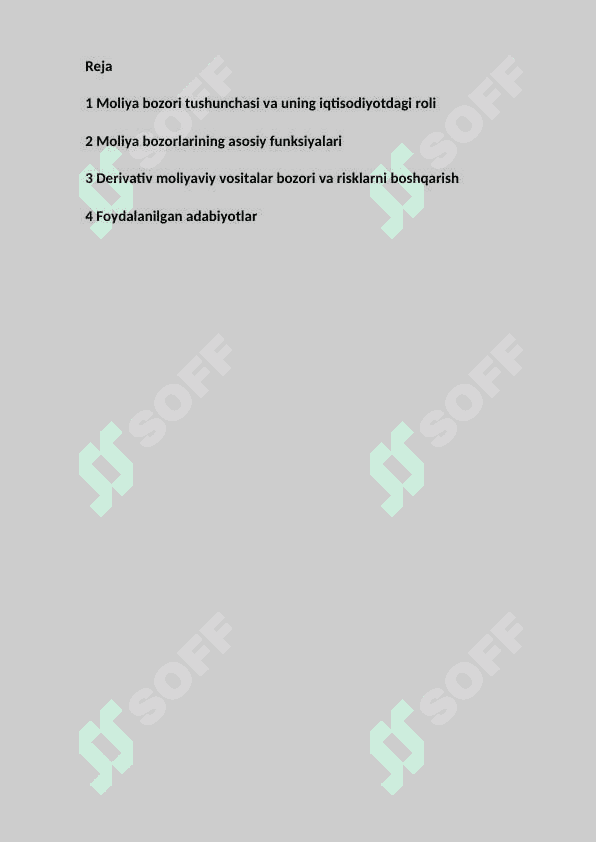 Moliya bozori taxlili 2