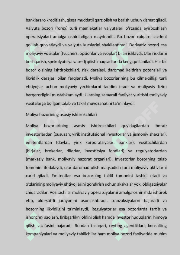 Moliya bozori taxlili 4