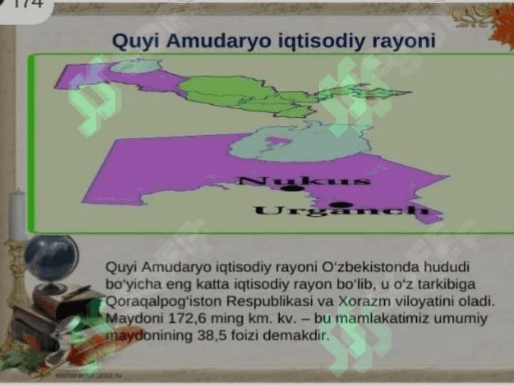 Quyi Amudaryo iqtisodiy rayoni. Xorazm viloyati 2