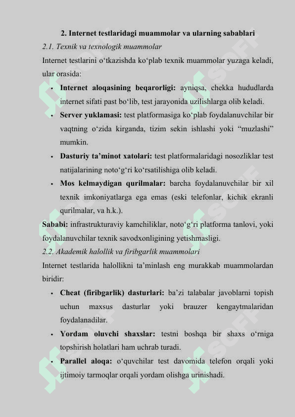 INTERNETDAGI TESTLAR YANGI MUAMMOLARI VA ISTIQBOLLARI 8