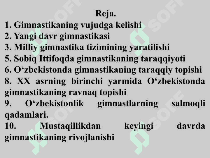 Gimnastikaning vujudga kelish tarixi va rivojlanish bosqichi. 2