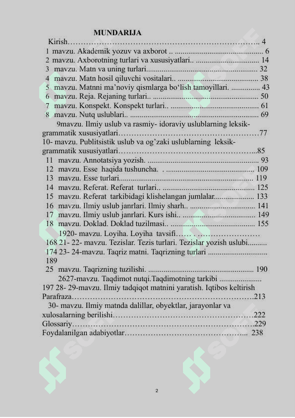 AKADEMIK YOZUV O‘quv qo‘llanma (1 bosqich bakalavriat bo‘limi talabalari uchun ) 2