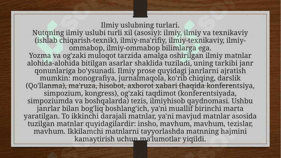 Ilmiy uslub janrlari (Akademik yozuv)-slide 3
