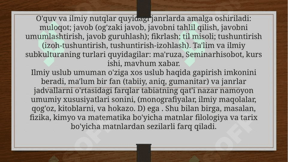 Ilmiy uslub janrlari (Akademik yozuv)-slide 4