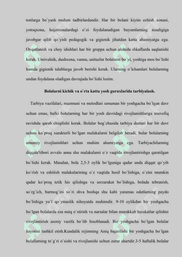 Maktabgacha ta`lim muassasasida pedagogik jarayonni tashkil etish 7