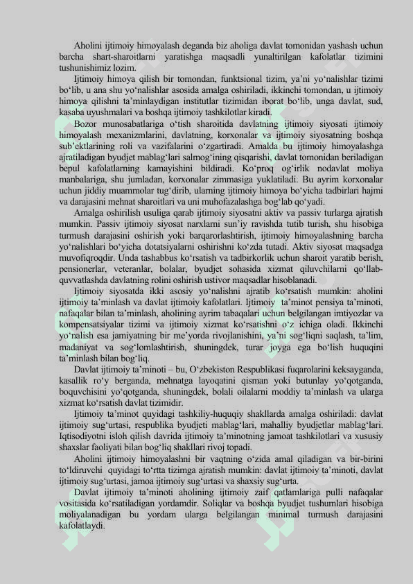 Ijtimoiy institutlarga va hodimlarni ijtimoiy muhofaza qilish 2