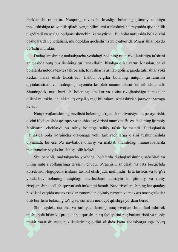 MAKTABGACHA YOSHDAGI DUDUQLANUVCHI BOLA NUTQINI TOG‘RILASH VA SHAXSINI TARBIYALASH BO‘YICHA LOGOPEDIK ISHNING ASOSIY YO‘NALISHLARI 3