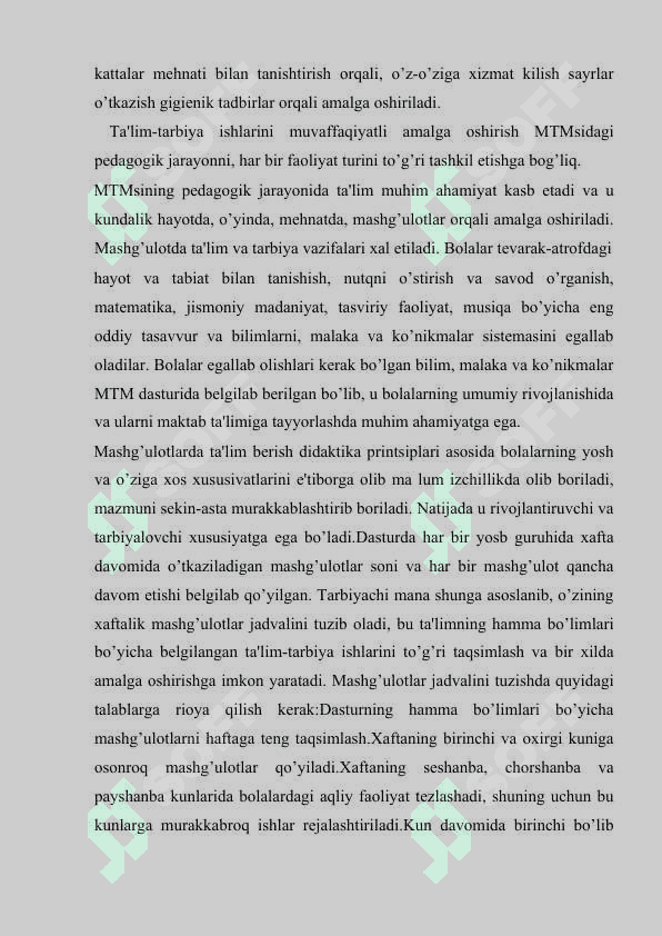 Maktabgacha ta'lim muassasasida ta'lim-tarbiya ishlarini rejalashtirish 5