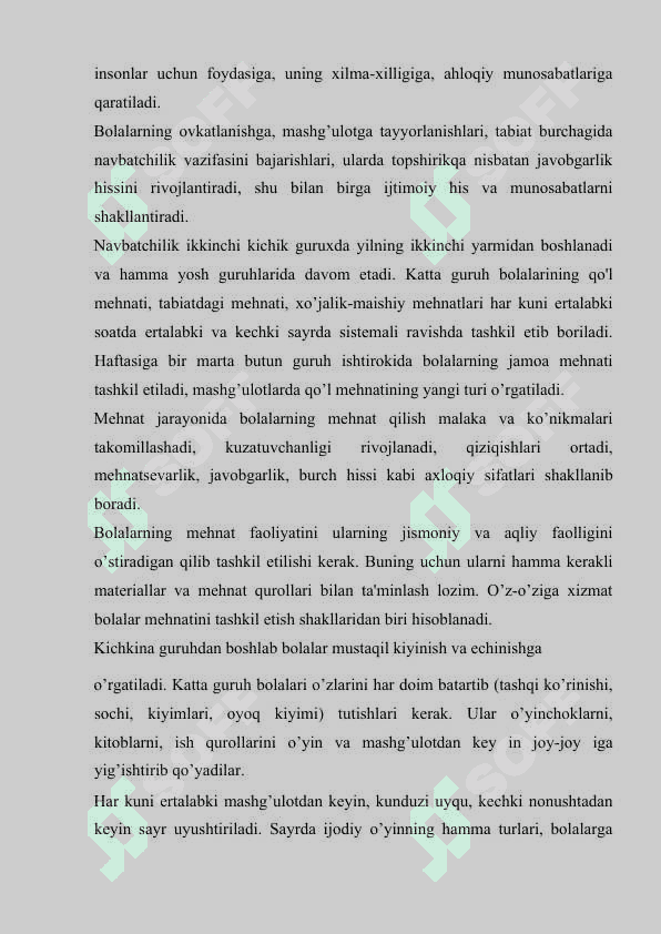 Maktabgacha ta'lim muassasasida ta'lim-tarbiya ishlarini rejalashtirish 7