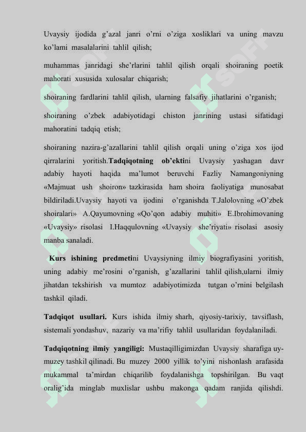 Uvaysiy g'azallarida ijtimoy motivlar 4
