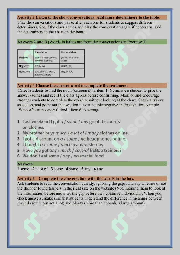 11-sinflar uchun Unit 1. Lesson 3 Determiners 4