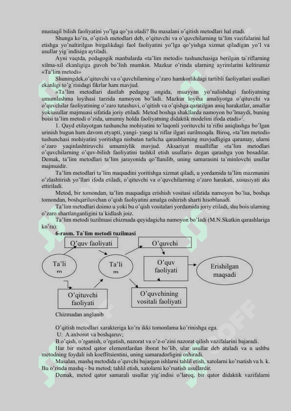 TA’LIM METODLARI VA VOSITALARI 2