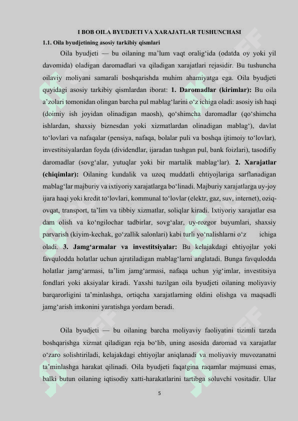 OILAVIY XARAJATLARNI HISOBLASH. OZIQ-OVQAT XARAJATLARI VA IQTISOD QILISH YO'LLARI. OILA BYUDJETI.docx 5