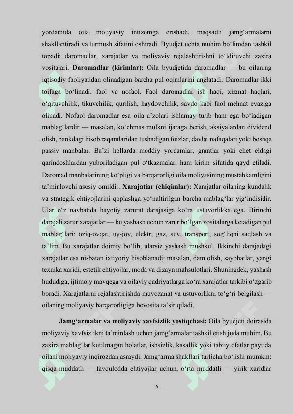 OILAVIY XARAJATLARNI HISOBLASH. OZIQ-OVQAT XARAJATLARI VA IQTISOD QILISH YO'LLARI. OILA BYUDJETI.docx 6