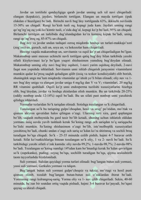 YORMA DUKKAKLI DON VA MAKARON MAXSULOTLARIDAN TAYYORLANADIGAN TAOMLAR 5