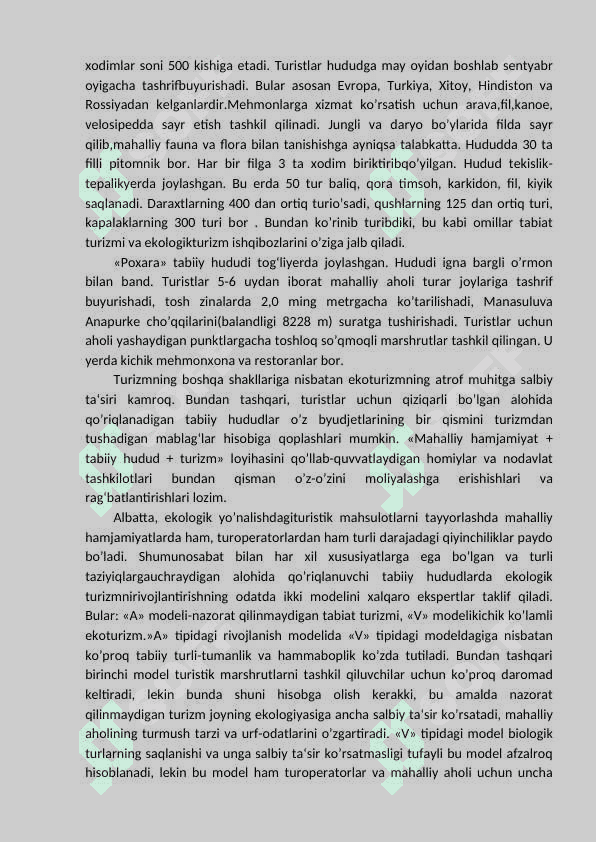 Ekoturizmning xorijiy mamlakatlarda rivojlanishi. 3