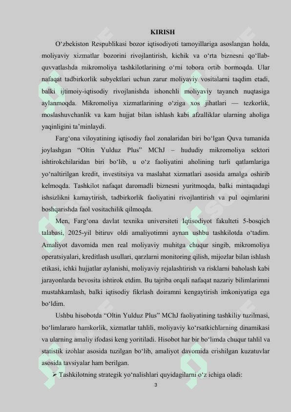 Mikromoliya Tashkiloti Oltin Yulduz Plus Amaliyot hisoboti 2