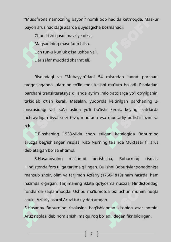 Boburning Risolai Aruz asarini o'rganish 7