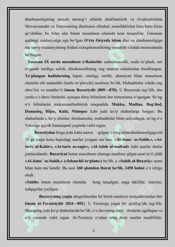 “Islom Uyg‘onish davrida fan” Mavzu bo‘yicha  Referat yozish. 3