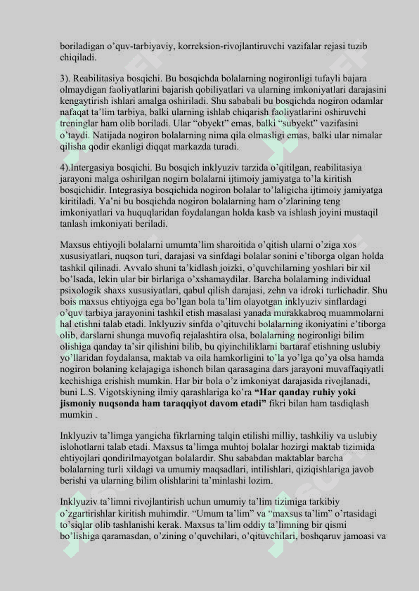 INKLYUZIV TA’LIMGA KIRISHNING ASOSIYTAMOYILLARI 5