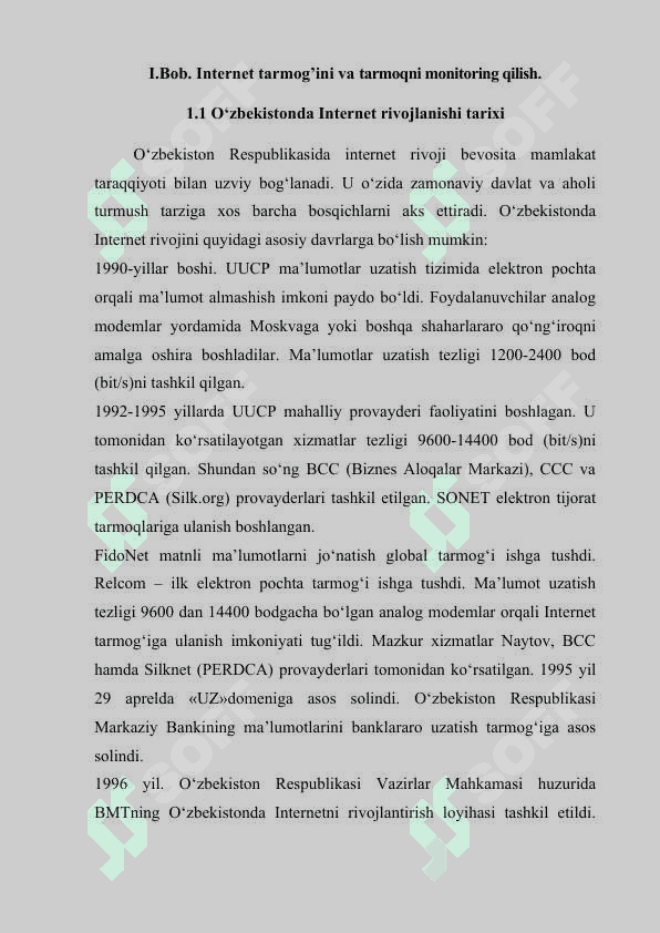 Interent  tarmogidan  foydalanuvchilar xarakatlarini mmonetorinlash. Tizimlardan foydalangan  holda  insidentlarni aniqlash bo’yicha uslubiy qullanma 4