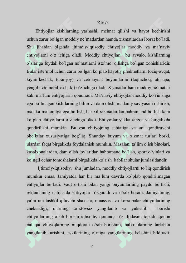 IQTISODIY RESURSLAR VA  EHTIYOJLARNING QONDIRILISH DARAJASI  O`RTASIDAGI BOG`LIQLIK 2