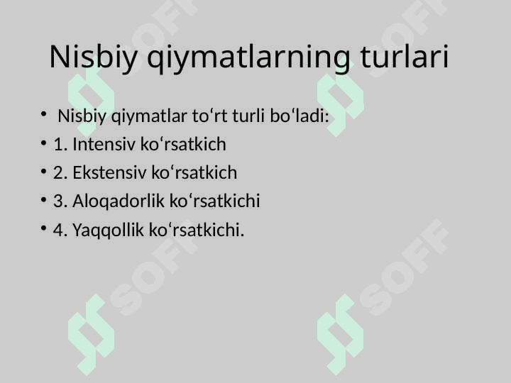 Nisbiy miqdorlar 2