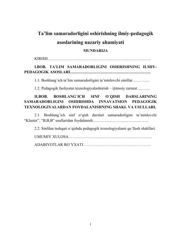 Ta’lim samaradorligini oshirishning ilmiy-pedagogik asoslarining nazariy ahamiyati
