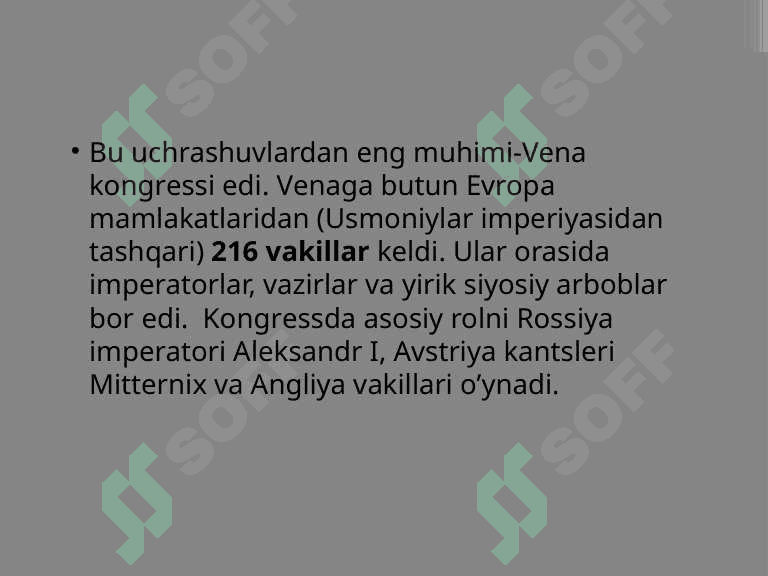 Vena kongressi . Yevropa xaritasidagi siyosiy o’zgarishlar 3