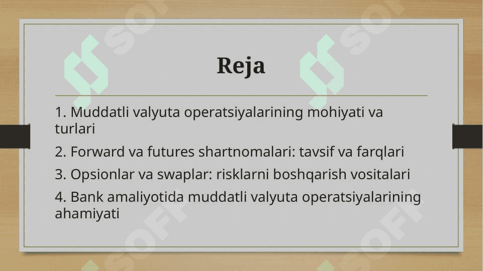 Banklarning muddatli valyuta operatsiyalari 2